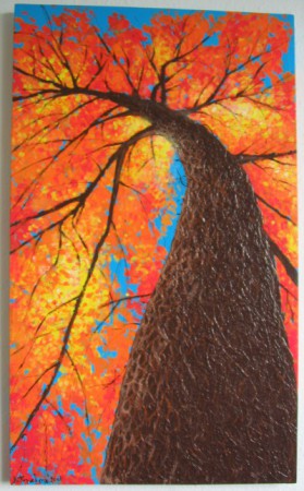 Jesenný strom 80x50 ... PREDANÝ